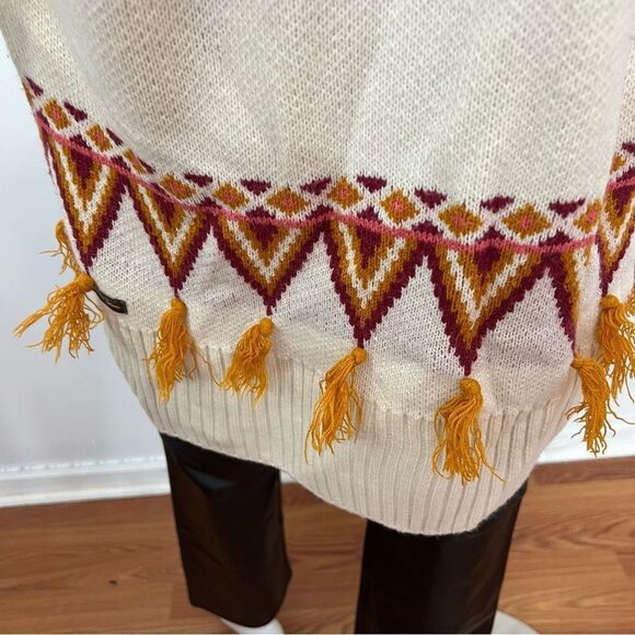 Matilda‎ Jane Cream Aztec Fringe Cardigan -- XS - Picture 12 of 13